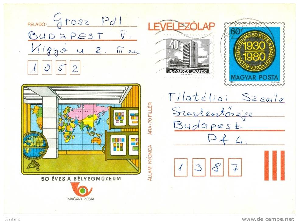HUNGARY - 1980.Postal Stationery - 50th Anniversary Of Philatelic Museum  USED!!!Cat.No.296. - Postal Stationery