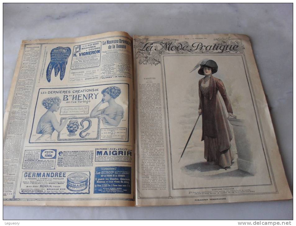 La Mode Pratique  18 Eme Année  N° 50   11  Decembre 1909 - Fashion