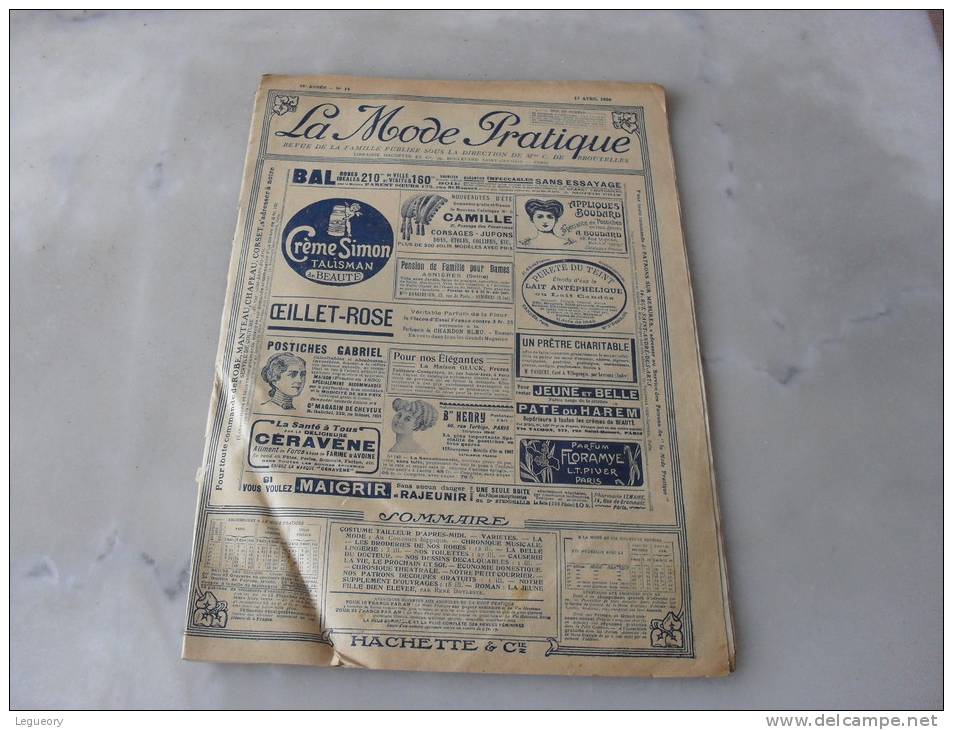 La Mode Pratique  18 Eme Année N° 16   17 Avril  1909 - Fashion