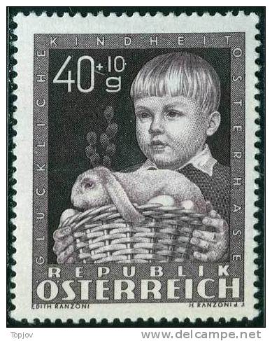 AUSTRIA  - CHILDREN - RABBIT  - 1949 - *MLH - Rabbits