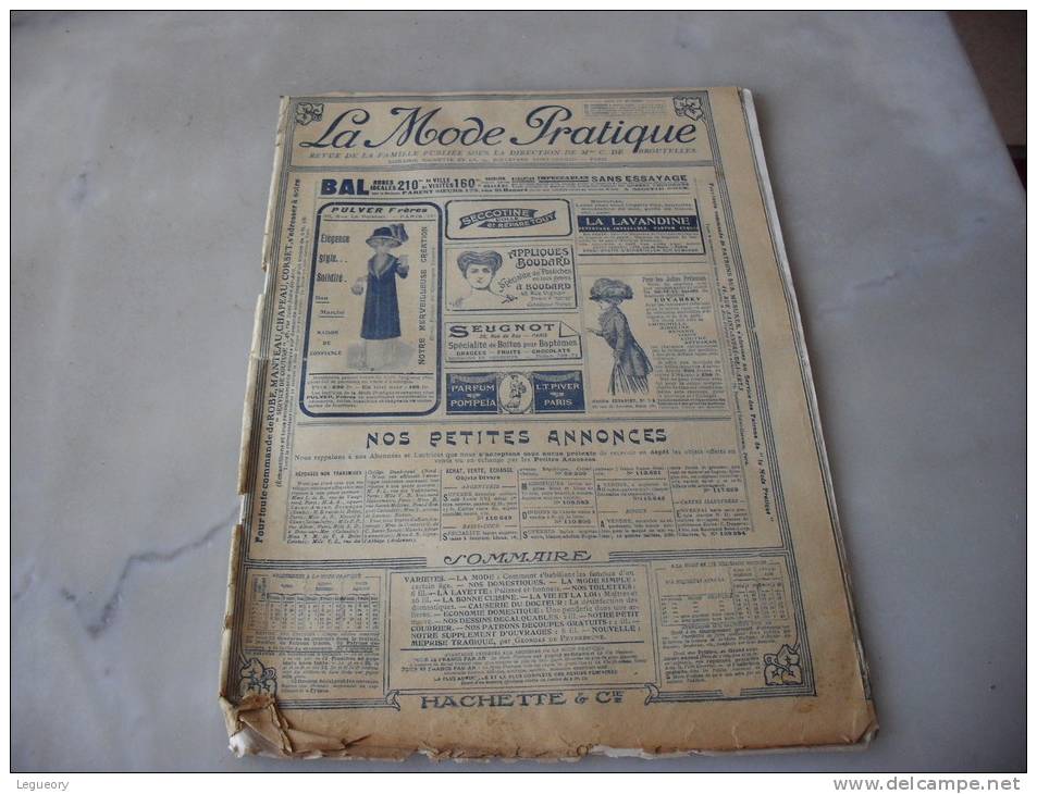 La Mode Pratique  18 Eme Année N° 39 28 Septembre   1909 - Fashion