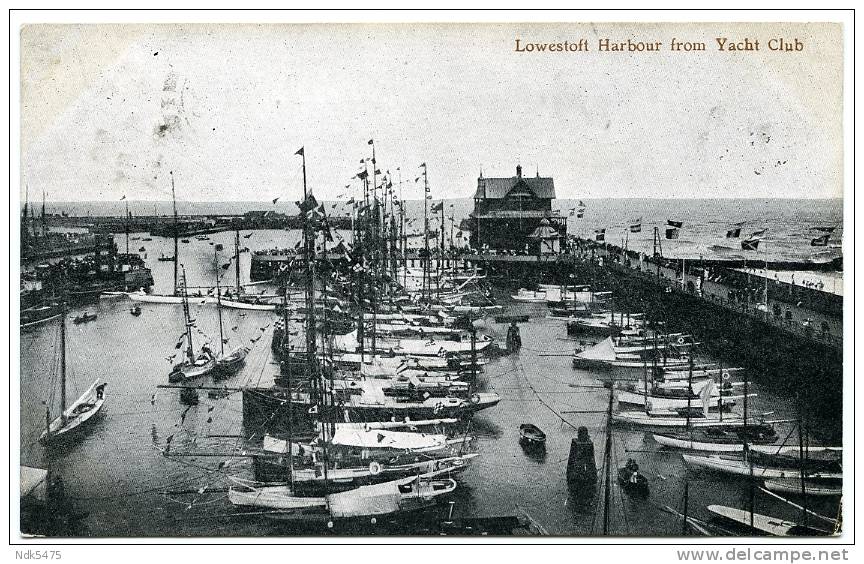 LOWESTOFT : HARBOUR FROM YACHT CLUB / STREATHAM, HIGH ROAD, CAVENDISH YARDS, (GREENFIELD) & DENMARK ROAD - Lowestoft