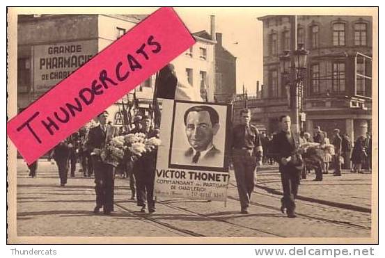 CARTE DE PHOTO CHARLEROI **   FUNERAILLES DEVICTOR THONET 1943 - Charleroi