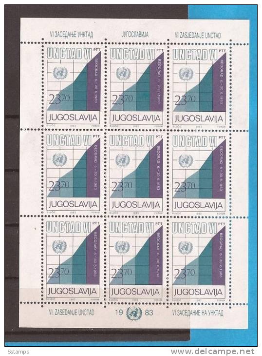 1983 X  1993  JUGOSLAVIJA UNO  VEREINTEN NATIONEN  UNC-TAD  NEVER HINGED - Sonstige & Ohne Zuordnung