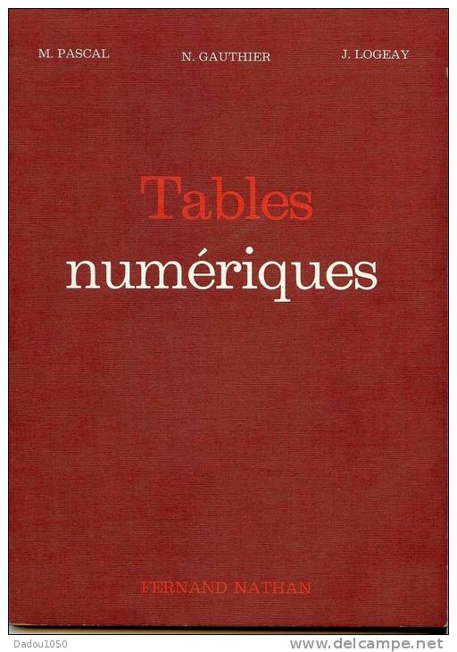 Tables Numériques - 18 Ans Et Plus