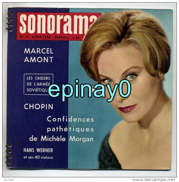 SONORAMA - MARCEL AMONT - Francoise SAGAN - CHOPIN - PEYNET - Michéle MORGAN - ARMEE SOVIETIQUE - HANS WERNER - LAGRANGE - Formats Spéciaux