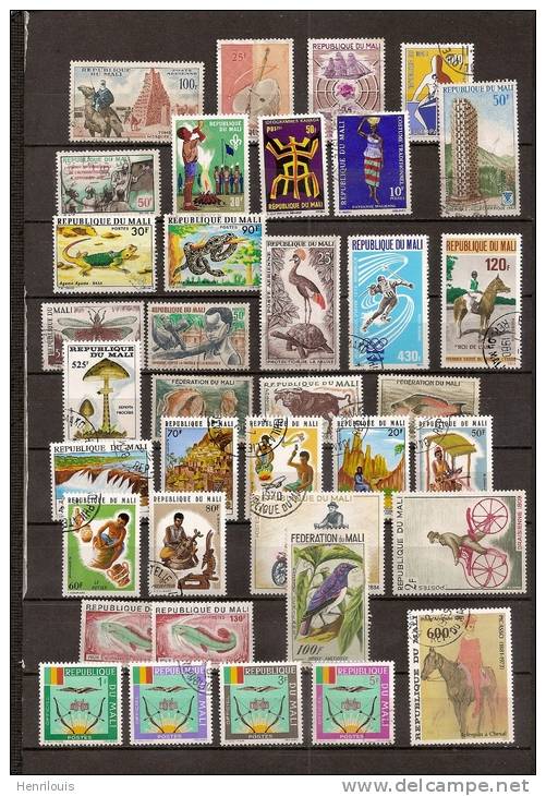 MALI  Lot De Timbres Oblitérés  Voir 2 Scans   ( Ref 620 ) - Lots & Kiloware (mixtures) - Max. 999 Stamps