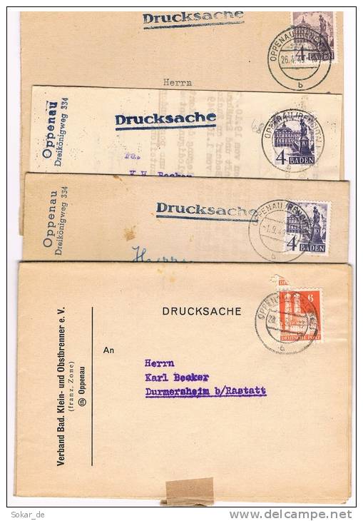 13 Briefe Drucksachen Oppenau Verband Badischer Klein- Und Obstbrenner 1948 - 1952 - Other & Unclassified