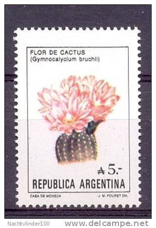 MR676 FLORA BLOEMEN CACTUS FLOWERS SUKKULENTEN BLUMEN KAKTEEN FLEURS ARGENTINA 1987 PF/MNH - Cactus