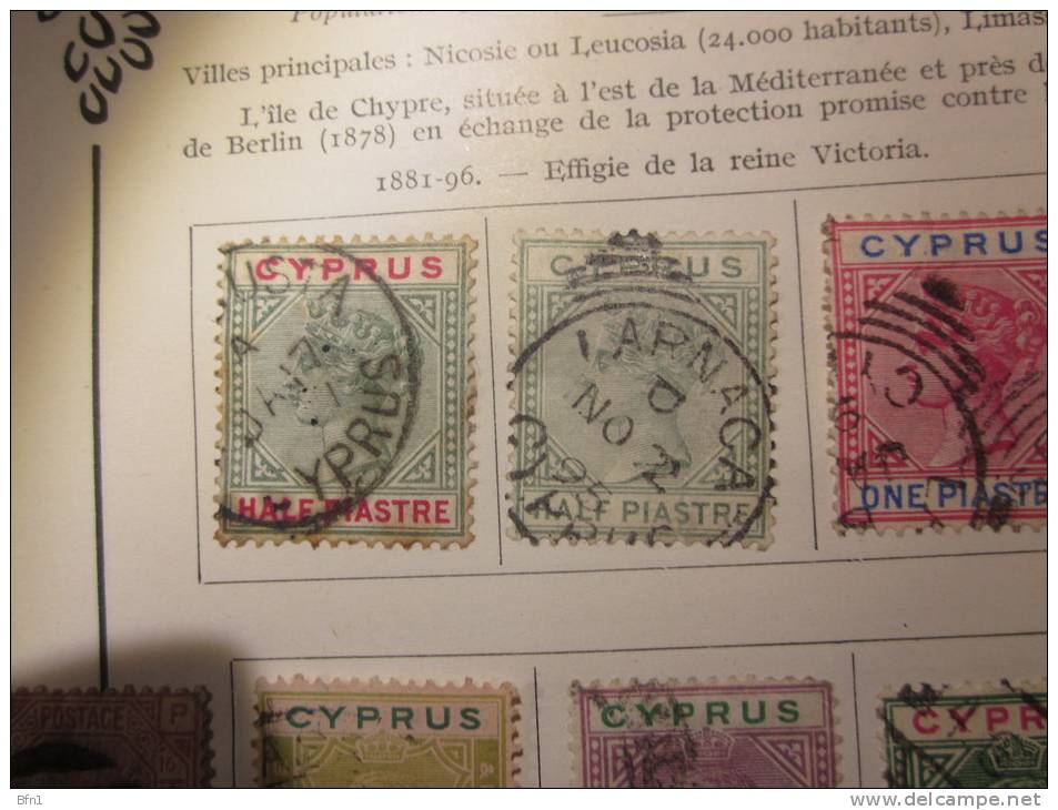 COLLECTION TIMBRES  OBLITERES CHYPRE   DEBUT 1881 VOIR PHOTOS - Chipre (...-1960)