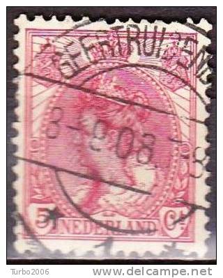 1899 Langebalkstempel GEERTRUIDENBERG 1 Met Datumfout Op Koningin Wilhelmina 5 Cent Rood  NVPH 60 - Poststempels/ Marcofilie