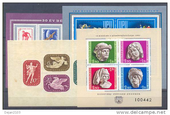 Hungary Post Office,sport 4 Mini Sheets MNH ** - Ongebruikt