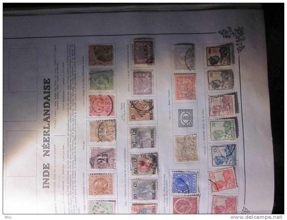 COLLECTION  TIMBRES  INDES NEERLANDAISES DEBUT 1870 VOIR PHOTOS - Niederländisch-Indien