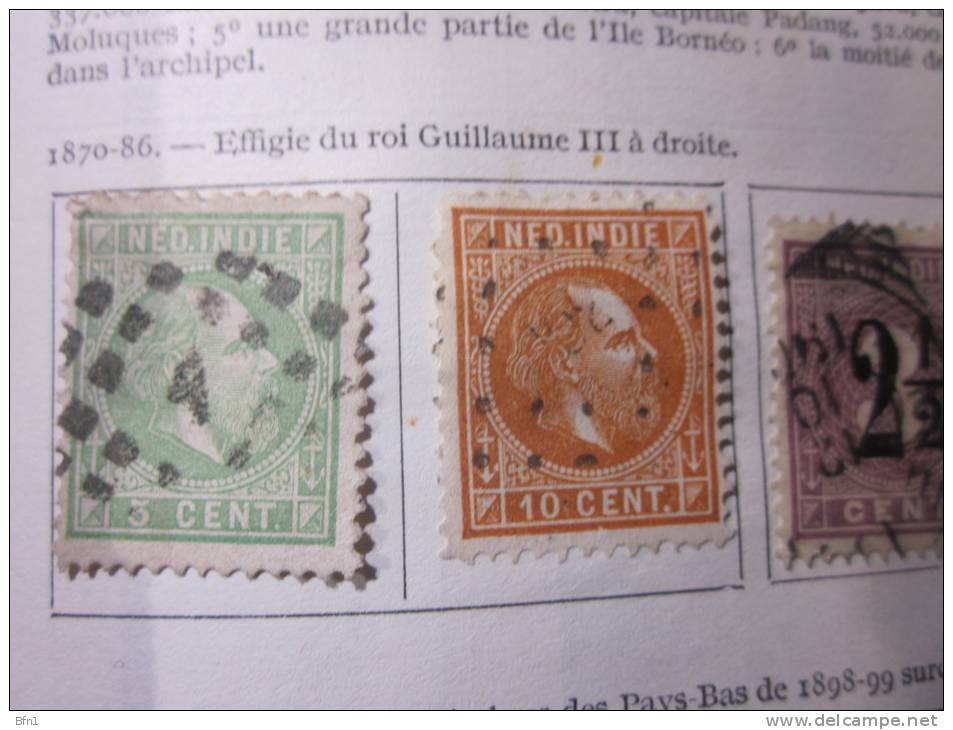 COLLECTION  TIMBRES  INDES NEERLANDAISES DEBUT 1870 VOIR PHOTOS - Niederländisch-Indien