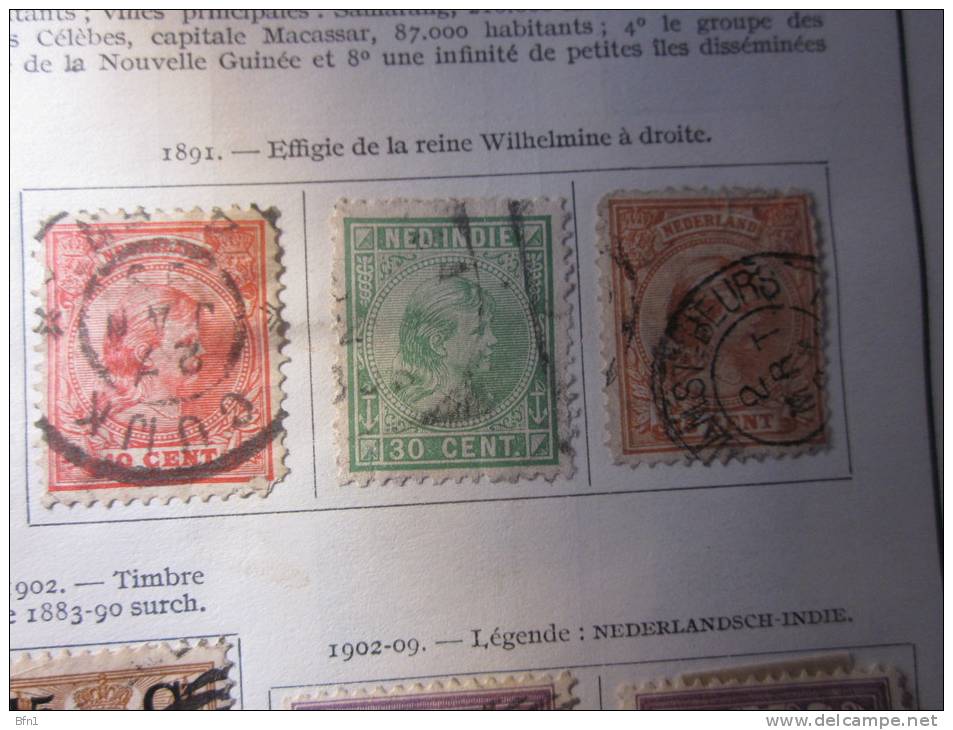 COLLECTION  TIMBRES  INDES NEERLANDAISES DEBUT 1870 VOIR PHOTOS