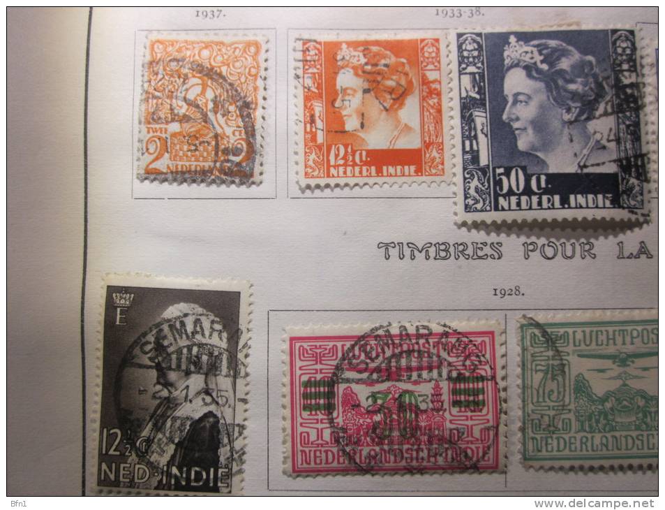 COLLECTION  TIMBRES  INDES NEERLANDAISES DEBUT 1870 VOIR PHOTOS