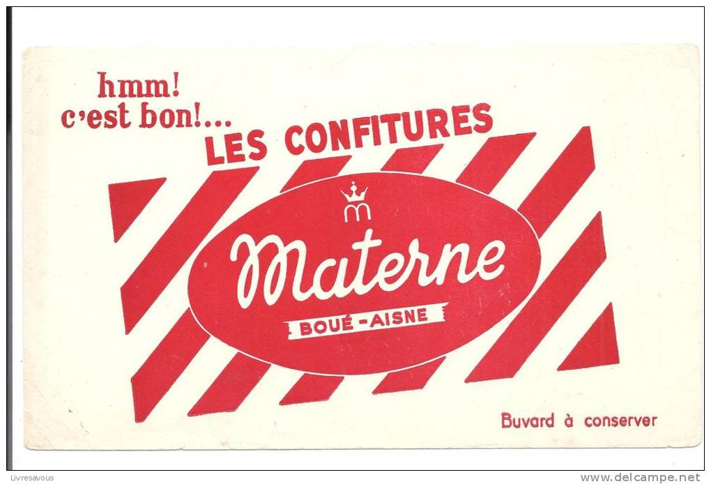 Buvard Hmm! C´est Bon! ... Les Confitures Materne Boué-Aisne - Süssigkeiten & Kuchen