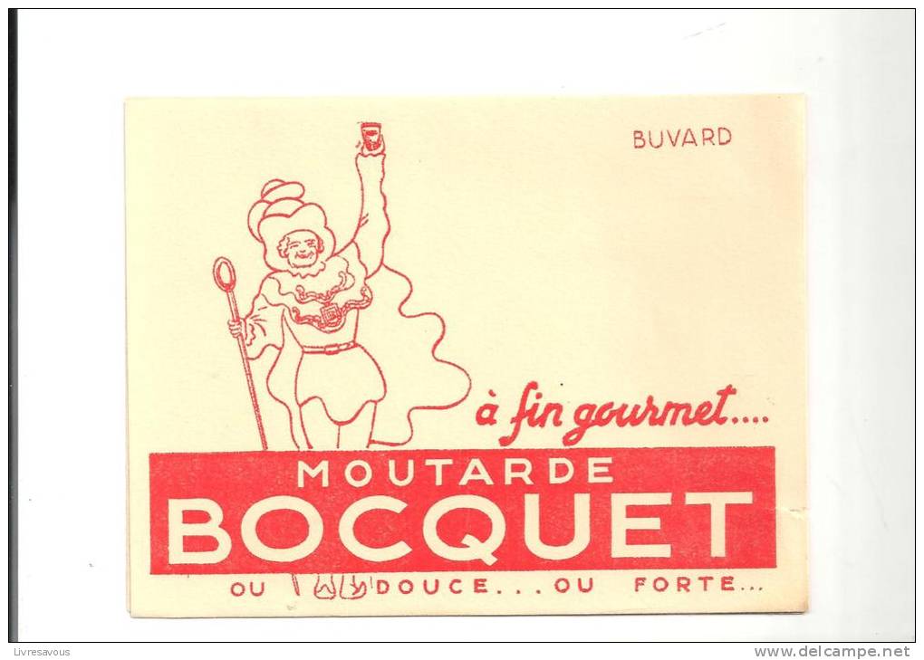 Buvard à Fin Gourmet Moutarde BOCQUET Ou Douce Ou Forte - Mosterd