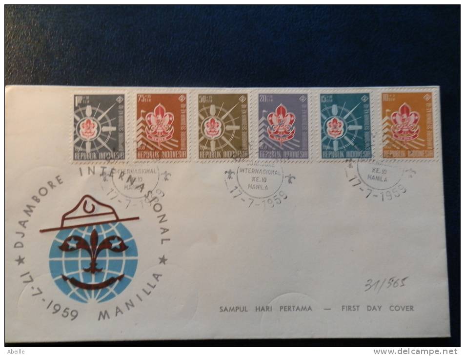 31/565      FDC  INDONESIE - Freemasonry