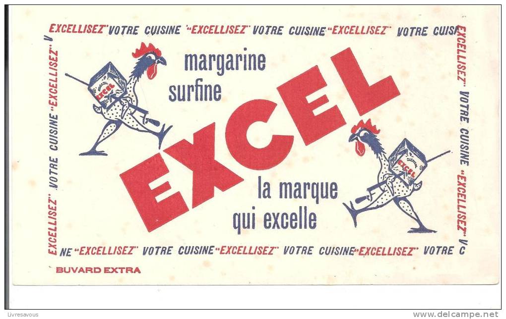 Buvard Margarine Margarine Surfine EXCEL La Marque Qui Excelle (excellisez Votre Cuisine) - Produits Laitiers