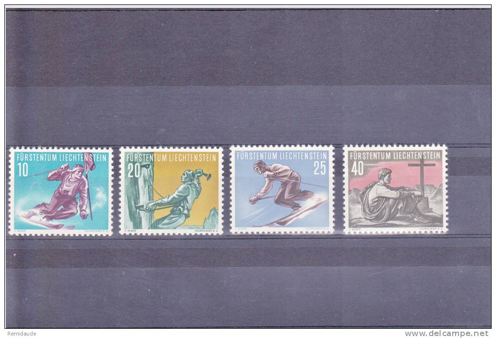 LIECHTENSTEIN - YVERT N°296/99 ** - COTE  = 65 EUR. - SKI - Ungebraucht