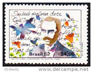 Brasilien 1982. Tag Des Buches, Bastos Tigre (B.0143) - Unused Stamps