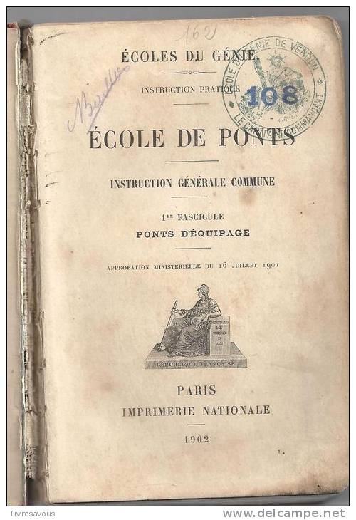 Ecole De Ponts Instruction Générale Commune 1er Fascicule Ponts D'équipage Paris Imprimerie Nationale 1902 - Boats