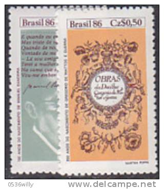 Brasilien 1986. Tag Des Buches. Titel Des Buches "Obras" 1986 (B.0146) - Ungebraucht