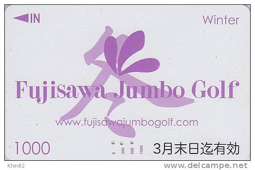 Carte Prépayée JAPON - Sport - GOLF / Fujisawa Djumbo - SEASON WINTER - JAPAN Sports Prepaid Member's Card - 575 - Saisons