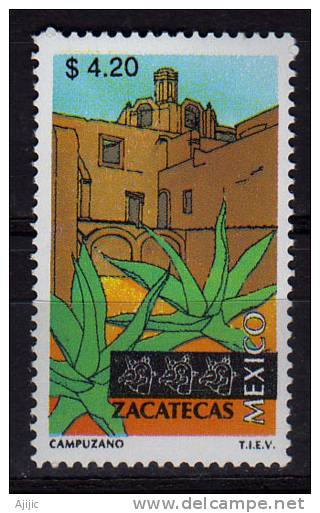 Mexique. Cactus De Zacatecas (Cactáceas Y Suculentas). 1 T-p Neuf **  (rare) - Cactus