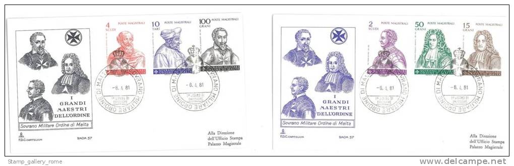 FDC  CAPITOLIUM - ANNO  1981 - GRANDI MAESTRI DELL´ORDINE  - SMOM - S.M.O.M. SOVRANO MILITARE ORDINE DI MALTA) - Malta (la Orden De)