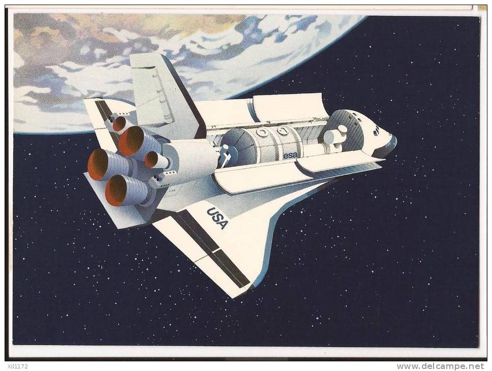 N702 Spacelab Space Shuttle. Luraba 1981 Luzern. Cachet 23.9. 1981 - Espacio