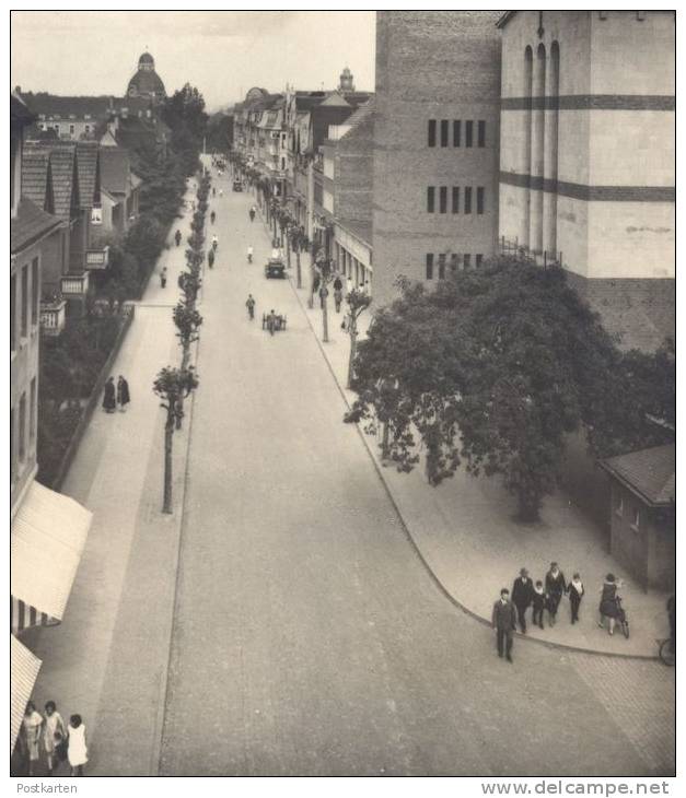 ALTE POSTKARTE LEVERKUSEN WIESDORF HAUPTSTRASSE MIT HERZ-JESU-KIRCHE Church église Cpa Postcard AK Ansichtskarte - Leverkusen