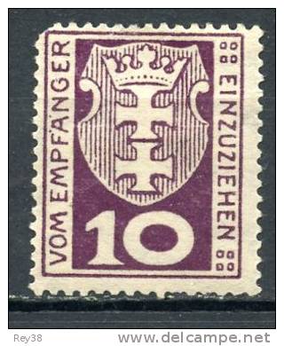 DANTZIG FREE STATE 1921 - Segnatasse