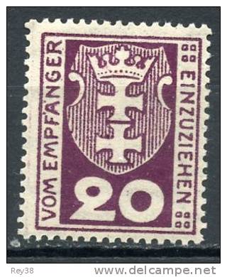 DANTZIG FREE STATE 1921 - Segnatasse