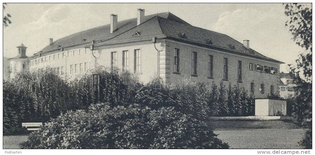 ALTE POSTKARTE ST. INGBERT GYMNASIUM STÄDTISCHE ANLAGEN KRIEGERDENKMAL 1939 SAAR SAARGEBIET Postcard AK Von Soldat - Saarpfalz-Kreis