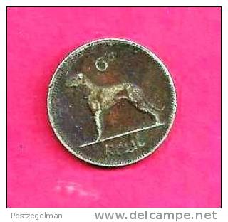 IRELAND 1966 , Circulated CoinXF, 6d , Copper Nickel, Km13a C90.001 - Ierland