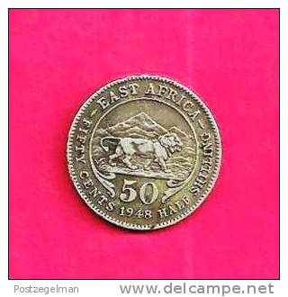EAST AFRICA 1948 , Circulated Coin XF, 50 Cents Copper Nickel Km 30, C90.002 - British Colony