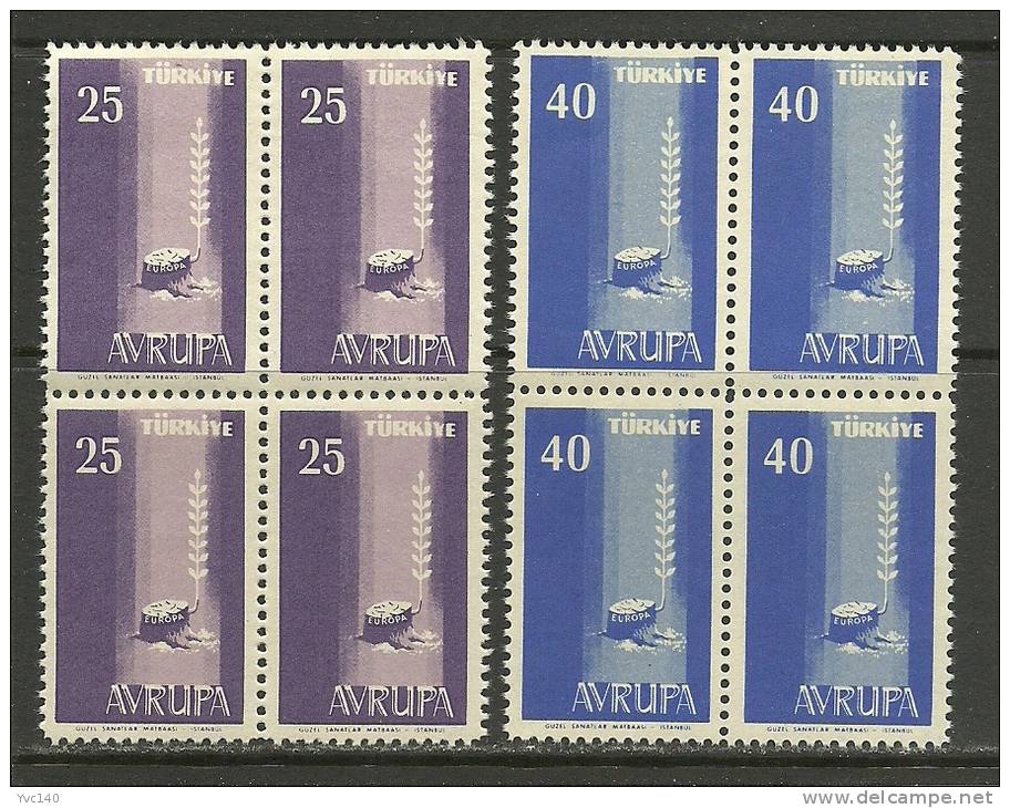 Turkey ; 1958 Europa CEPT (Block Of 4) - 1958