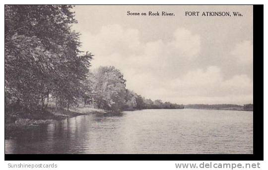 WisconsinFort Atkinson Scene On Rock River Albertype - Andere & Zonder Classificatie