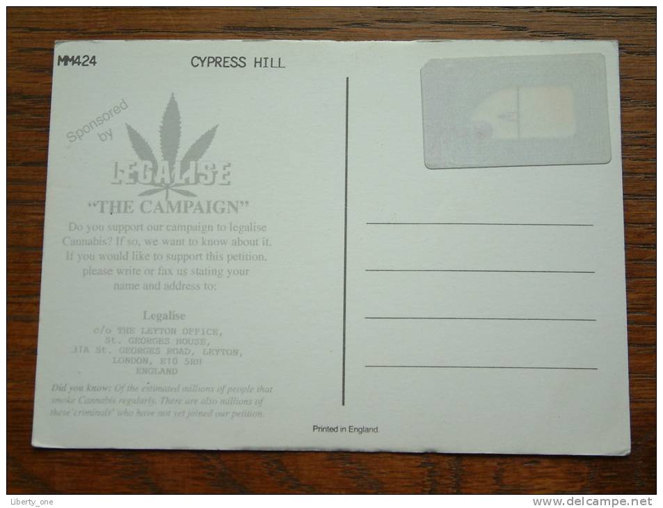 CYPRESS HILL ( I Ain't Goin' Out Like That ) MM424 LEGALISE " The Campaign" ( Zie Foto Details ) !! - Autres & Non Classés