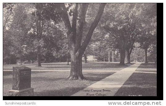 Wisconsin Pretty Campus Scene Ripon College Albertype - Other & Unclassified