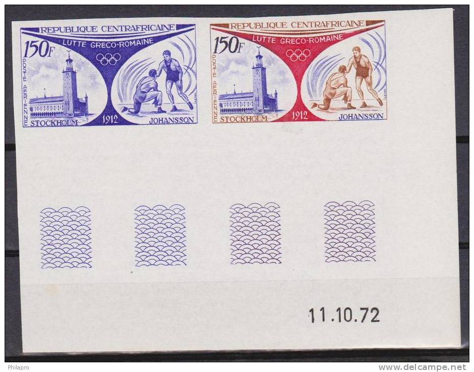 CENTRAFRICAINE PROOF ESSAIS IMPERF. - OLYMPIQUE STOCKHOLM   YVERT N°PA 114**MNH  Réf MM - Ete 1912: Stockholm