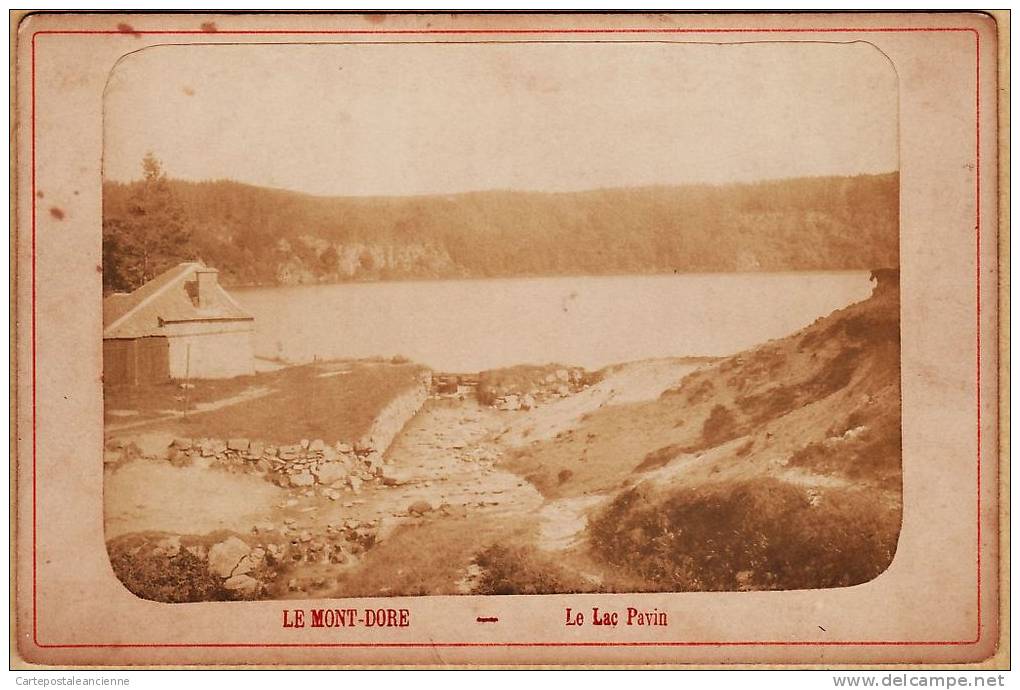Photo ALBUMINE 1885s Besse En Chandesse Deversoir Du Lac PAVIN LE MONT DORE &curren; 63 Puy De DOME  Auvergne - Antiche (ante 1900)