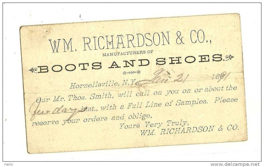 POSTAL CARD Entier Privé Obl.1891 Manufacturers WM.RICHADSON - 1860-1899 Règne De Victoria