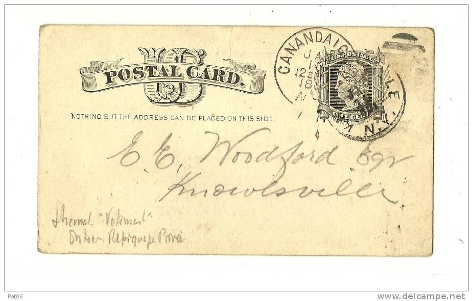 POSTAL CARD Entier Privé Obl.1891 Manufacturers WM.RICHADSON - 1860-1899 Regering Van Victoria