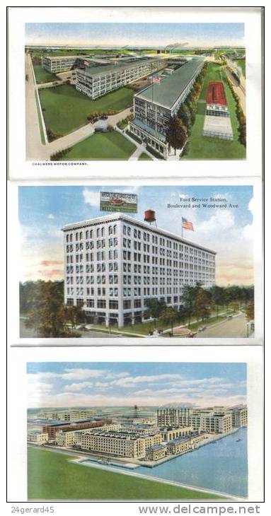 CARTE LETTRE 24 VUES DETROIT (Etats Unis-Michigan) - Detroit Largest Industries and Hotels : Ford, Parke Davis...Hotel C