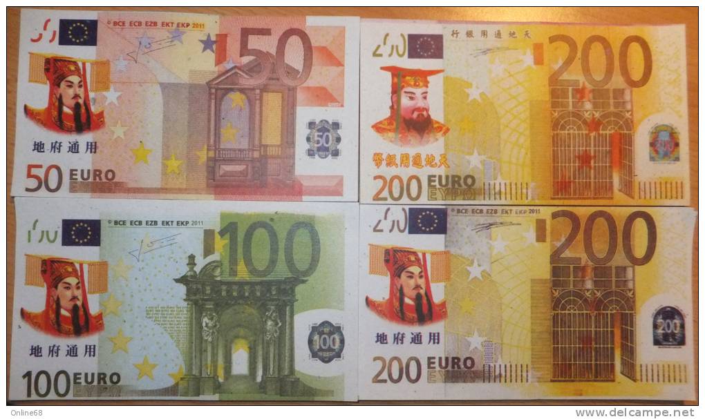 HELL BANK NOTES LOT 20 BILLETS 5x 50 + 5x 100 + 5x 200 +  5x 200 EURO  UNC - Sonstige & Ohne Zuordnung