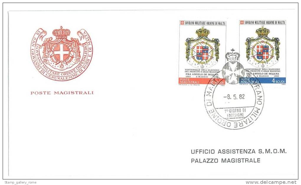 FDC - ANNO  1982 -VENTENNALE   SMOM - S.M.O.M. SOVRANO MILITARE ORDINE DI MALTA - Malta (la Orden De)