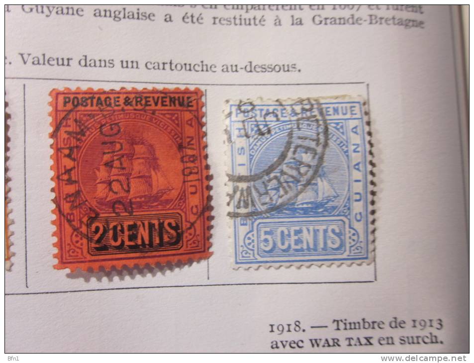 COLLECTION  TIMBRES GUYANE BRITANNIQUE DEBUT 1876 OBLITERES OU NEUFS  AVEC CHARNIERES - British Guiana (...-1966)